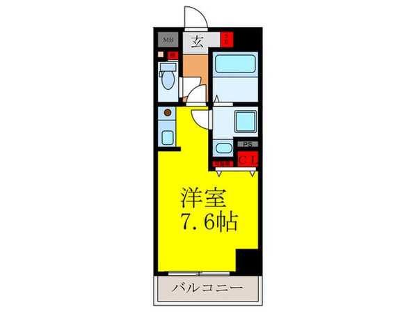 中央メルヴェ－ル江坂(704)の物件間取画像